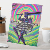 "Sei kühn, sei du" Hochwertiges Podestschild Sockelschild (In Situ)