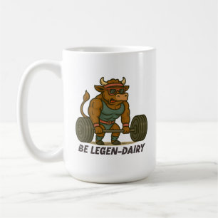 Sei Legen-Dairy – Lustiger Bulle Deadlift Fitnesss Kaffeetasse