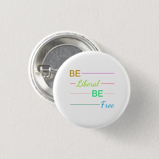 Sei liberal Sei frei Button (Vorne & Hinten)