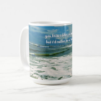 Sei lieber am Strand | Eigener Text Kaffeetasse