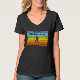 Sei lieber Cricket mit Großtöchtern Vintag Cric T-Shirt