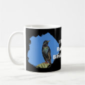 Sei lieber ein Vogel beim Starling-Foto Birdwatche Kaffeetasse (Links)
