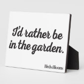 Sei lieber im Garten Fotoplatte (Seite)