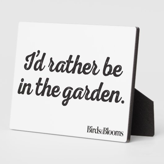 Sei lieber im Garten Fotoplatte (Seite)