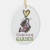 Sei lieber in meinem Garten Keramik Ornament (Rechts)