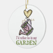 Sei lieber in meinem Garten Keramik Ornament (Links)