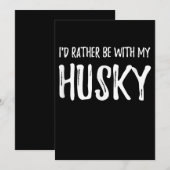 Sei lieber mit meinem Husky | Funny Dog Gift Save The Date (Vorne/Hinten)