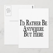 Sei lieber überall, aber hier postkarte (Vorne/Hinten)