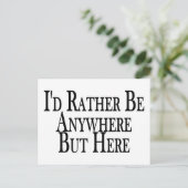 Sei lieber überall, aber hier postkarte (Stehend Vorderseite)