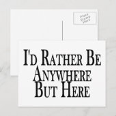 Sei lieber überall, aber hier postkarte (Vorne/Hinten)