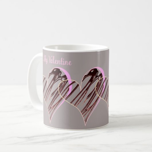 Sei m Valentine Schokolade Sirup Herz Kaffeetasse (Vorderseite Links)