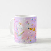 Sei magisch rosa Einhorn Prinzessin Sparkle Kaffeetasse (Vorderseite Links)