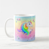 Sei magischer Regenbogen Einhorn Prinzessin Sparkl Kaffeetasse (Links)