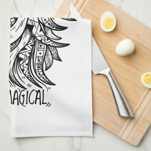Sei magisches Einhorn Geschirrtuch (Viertel Falte)