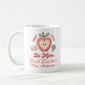 Sei mein bester Lehrer Valentinstag Personalisiert Kaffeetasse (Links)