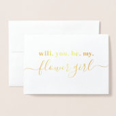 Sei mein Blumenmädchen - Foto Inside - Modernes Go Folienkarte (Vorderseite mit Umschlag)