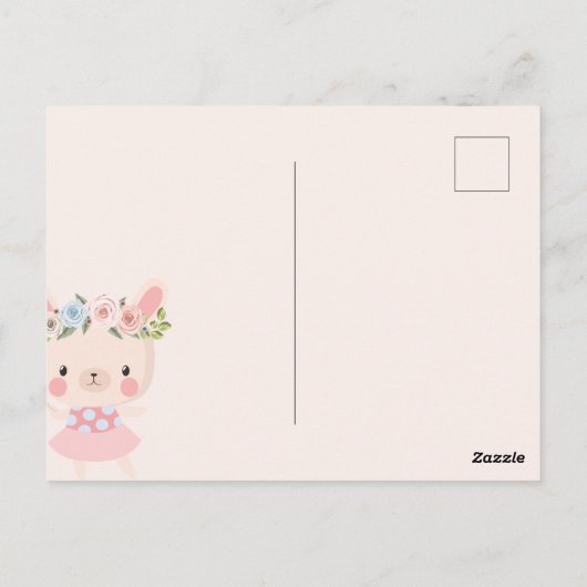 Sei mein Blumenmädchen Niedlicher Sonnenschein Postkarte (Rückseite)