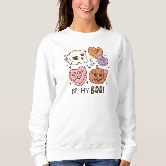 Sei mein Boo Halloween Sweatshirt (Vorderseite)
