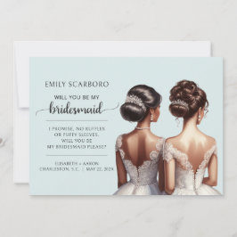 Sei mein Bridesmaid-Vorschlag für einen afrikanisc Einladung