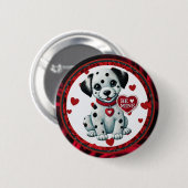 Sei mein Dalmatiner Welppy Valentine Button (Vorne & Hinten)