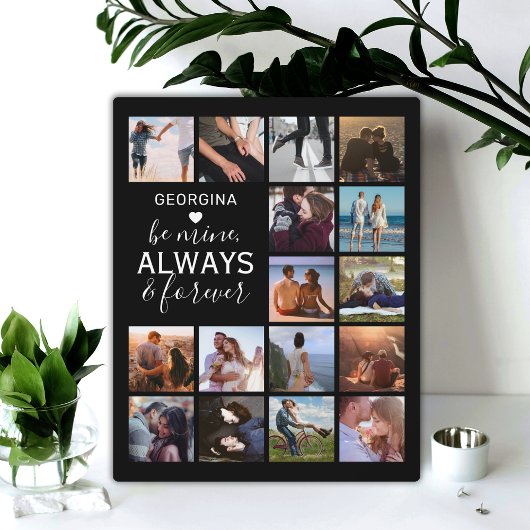 Sei mein Geschenk | Couple Foto Collage Fotoplatte