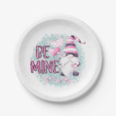 Sei mein Gnome-Valentinstag Pappteller (Vorderseite)