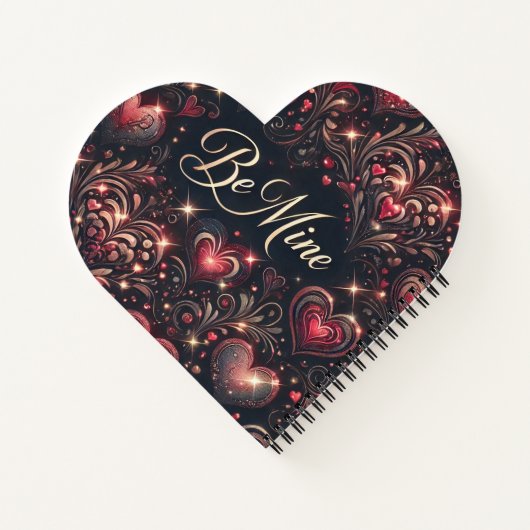 Sei mein Herz-Design Notizblock (Rückseite)