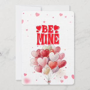 Sei Mein Herzballonbouquet Frohen Valentinstag Feiertagskarte