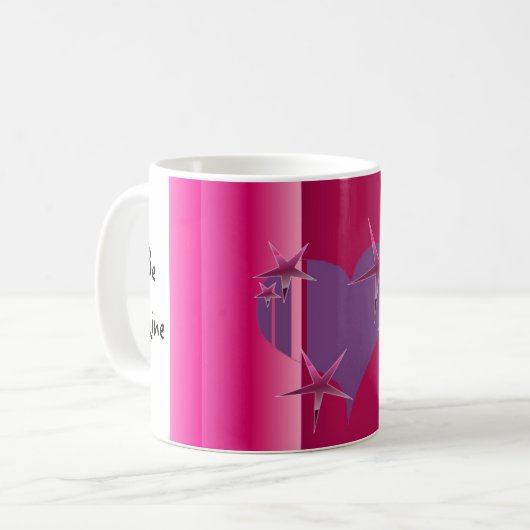Sei mein Herzdesign Kaffeetasse (Vorderseite Links)