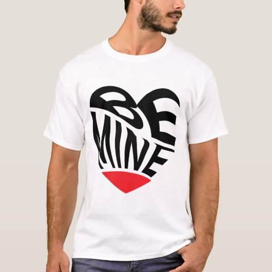 Sei mein Herztext T-Shirt (Vorderseite)