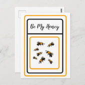 Sei mein Honig! Postkarte (Vorne/Hinten)