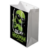 Sei mein Hooman 👽 Mittlere Geschenktüte (Vorderseite Schrägansicht)