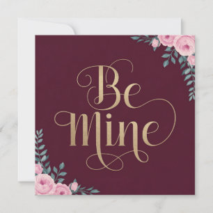 Sei Mein Kalligrafie: Romantisches Valentinsdesign Karte
