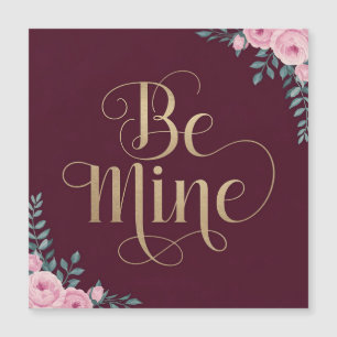 Sei Mein Kalligrafie: Romantisches Valentinsdesign Magnetkarte