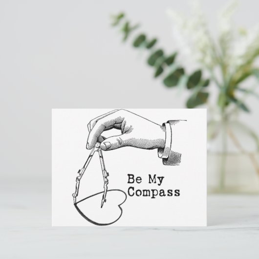 Sei mein Kompass Postkarte (Stehend Vorderseite)