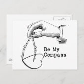 Sei mein Kompass Postkarte (Vorne/Hinten)