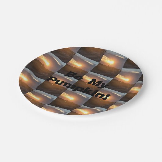 Sei mein Kürbis! Pappteller (Schrägansicht)