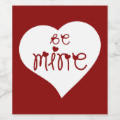 Sei mein Liebesherz Valentinstag Weinetikett (Einzelnes Label)