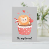 Sei mein Löwenvalentin Einladung (Stehend Vorderseite)