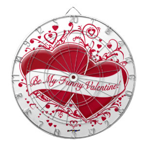 Sei mein lustiges Valentine! Rote Herzen Dartscheibe