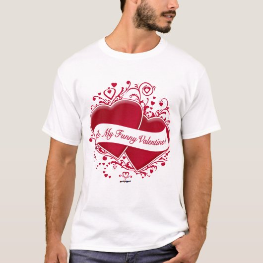 Sei mein lustiges Valentine! Rote Herzen T-Shirt (Vorderseite)