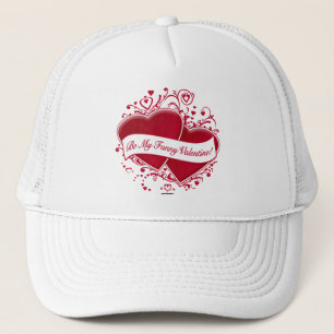 Sei mein lustiges Valentine! Rote Herzen Truckerkappe