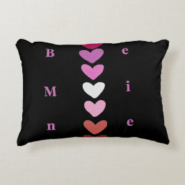 Sei Mein Minimal Heart Stack Valentins-T-Shirt Dekokissen