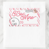 Sei mein Niedlich School Valentinstag Rechteckiger Aufkleber (Tasche)