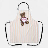 Sei mein Niedlicher Teddybär und mein Herz Schürze (Vorderseite)