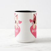Sei mein Niedliches Kätzchen Zweifarbige Tasse (Mittel)