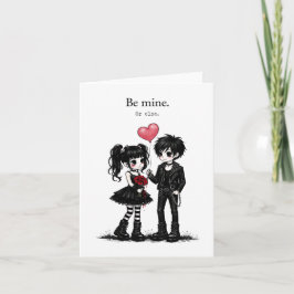 Sei mein oder... Goth Valentinstagskarte Karte