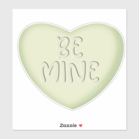 Sei mein Pastell Green Candy Heart Sticker (Blatt)