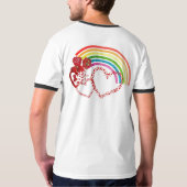 Sei mein Regenbogen Valentine Romantisches Herz Ru T-Shirt (Schwarz voll)