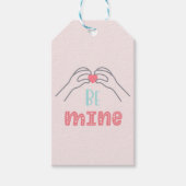 Sei mein rosa Valentinstag Geschenkanhänger (Vorderseite)